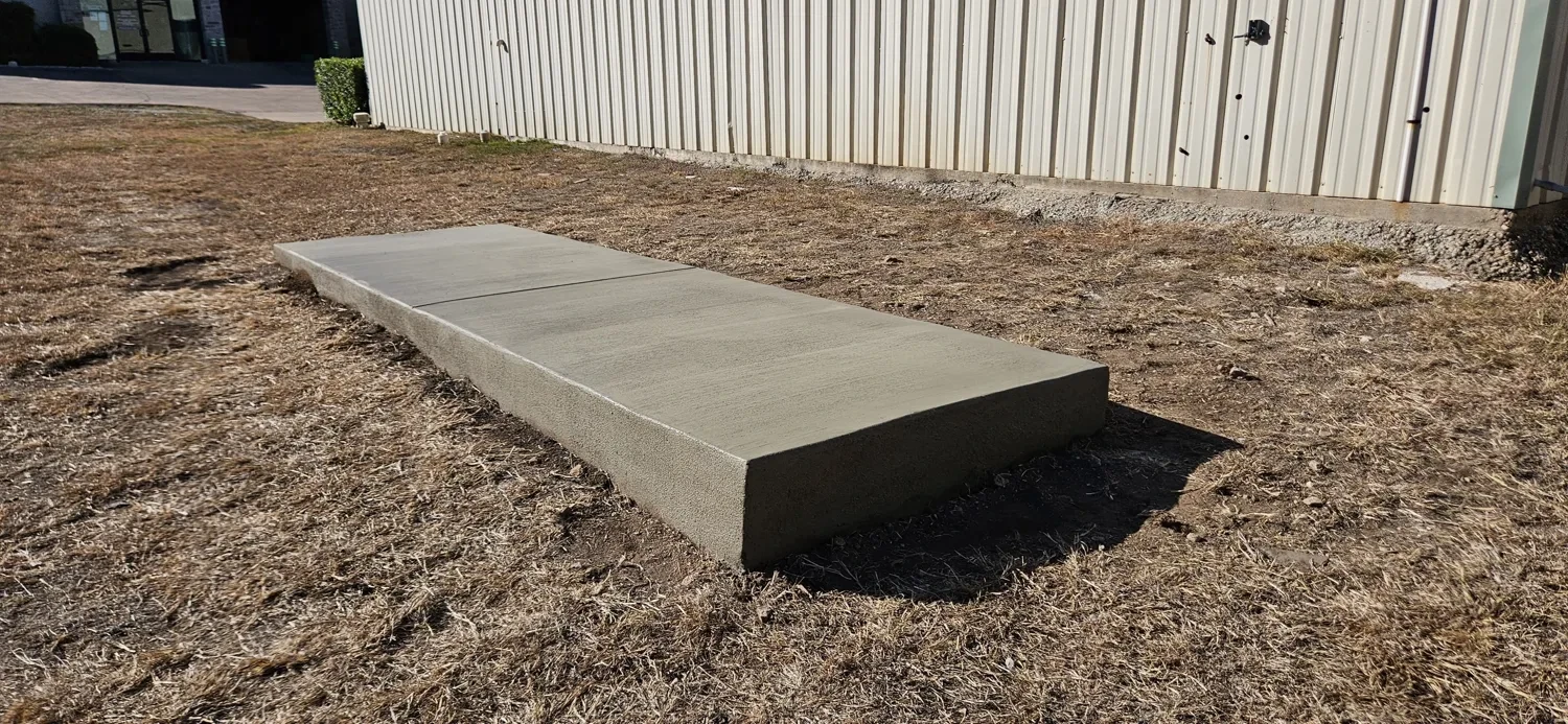 No slab poured on raw ground by Lucky’s Concrete in Midland